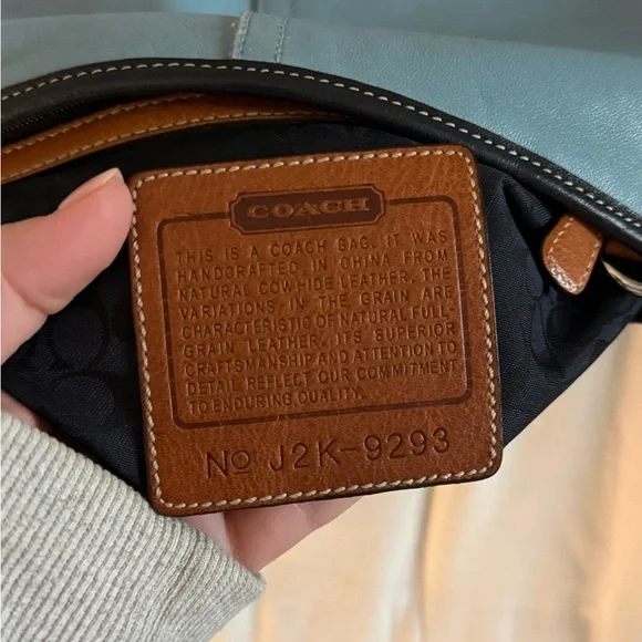 VINTAGE Coach Ergo Hobo Sky Blue - Picture 2 of 2